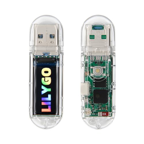 LILYGO T-Dongle-S3 ESP32-S3 TTGO Development Board with Screen Dongle 0.96 inch ST7735 LCD Display TF Card