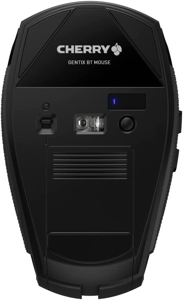 Cherry GENTIX BT Wireless Bluetooth Mouse, Multi-Device Function for up to 3 Devices, Switchable Resolution (1K/2K DPI), 7 Buttons and Scroll Wheel, Battery Operated (Black)