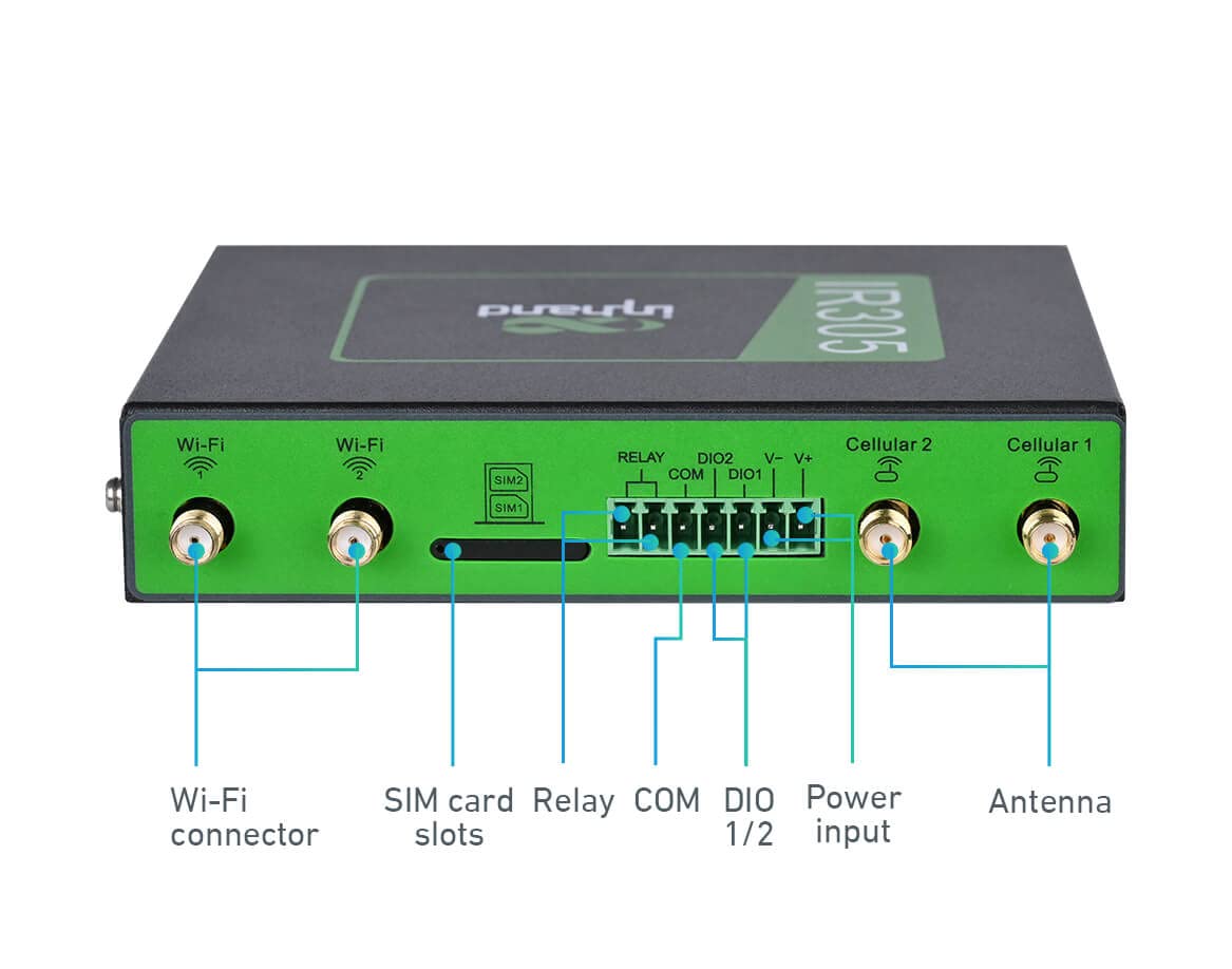 InHand Networks IR305 Industrial Iot LTE 4G VPN Router, 5 Ethernet Port, Dual sim, Wan failover, DI/DO Port, Remote Connection, Link Backup, Mu-mimo, VLAN. Support AT&T, T-Mobile & Verizon (CAT6)