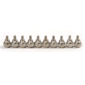 WAAZVXS 6#32 * 5 Thumb Screws Nickel Computer PC Case Hand Tighten Screws Length 14mm for M3.5 Coarse Desktop Computers 10Pcs Lot