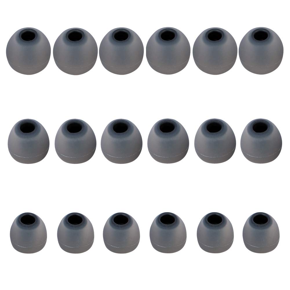 DMZHY 9 Pairs Earbud Tips Replacement Earbud Tips Earbud Replacement Tips Ear Bud Replacement Pieces Silicone Earbud Covers Fit for in-Ear Headphones(Inner Hole from 3.8mm-5.1mm Earphones) SML Black