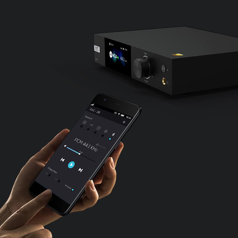 EverSolo DAC-Z8 DAC&Headphone Amplifier, Digital to Analog Converter MQA Full Decoder ES9038Pro XMOS DSD512 PCM768kHz/32Bit Bluetooth 5.0