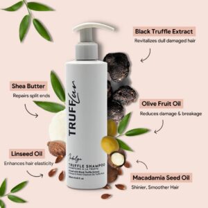 TruffLuv Indulge Collection Truffle Clarifying Shampoo & Hydrating Strengthening Mask with Black Truffle Extract, 8.45 Fl Oz Duo, Paraben & Sulfate Free