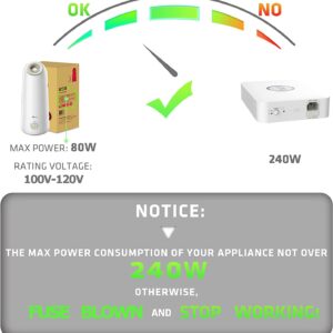 UMI Step Down Voltage 220v to 110v Converter, Travel Power Converter 220V to 110V 300W, Good Transformer for Overseas, Step Down Power Voltage Converter 220V to 110V - US to Europe Voltage Converter