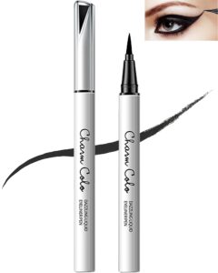 lysdefeu black matte liquid eyeliner pencil, waterproof, pigmented, smudge-proof, long lasting, 24h colors, ideal for all eye shapes for women