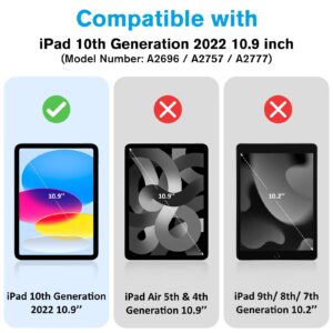 ProCase 1 Pack Privacy Screen Protector for iPad 10th Generation 10.9 Inch 2022 Model, Anti-Spy Tempered Glass Film for iPad 10 gen 10.9"