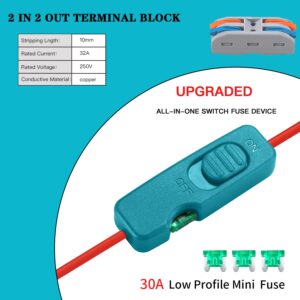 Upgraded 18V Battery Adapter for Makita 18V Battery Adapter All-in-one Design of The Fuse and Switch Power Tool Battery Converter Kit 14 Gauge with Fuses & Wire Terminals