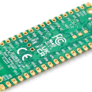 waveshare Pre-Soldered Header Raspberry Pi Pico W, Built-in WiFi Support 2.4 GHZ Wi-Fi 4, Based on Official RP2040 Dual-Core Processor,Dual-core Arm Cortex M0+ Processor