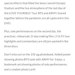 [DVD] BTS - World Tour ‘Love Yourself : Speak Yourself’ [The Final] DVD