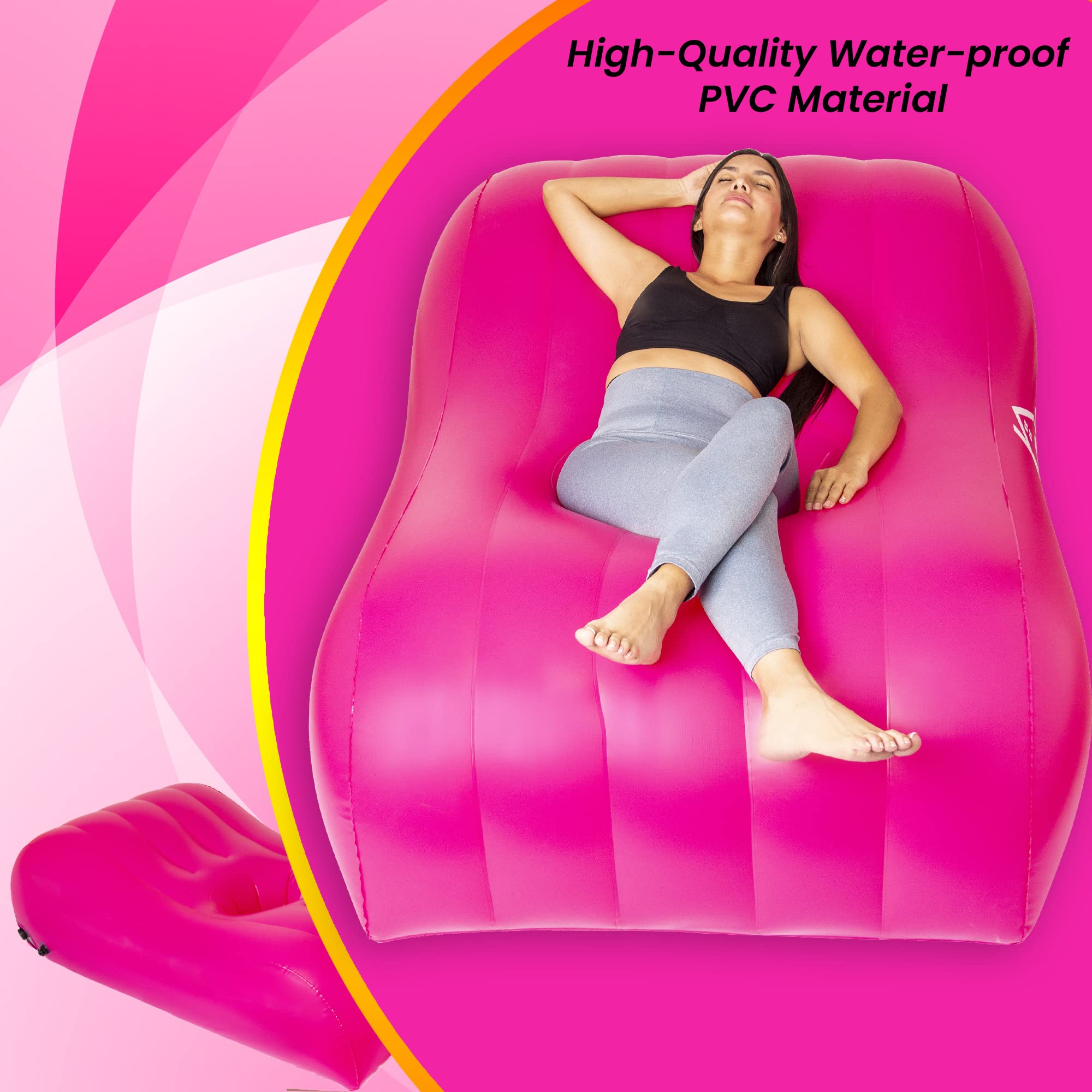 Slown BBL Bed - Inflatable BBL Mattress with Hole After Surgery for Butt Sleeping, Brazilian Butt Lift Recovery, BBL Bed with Hole with Built-in Electric Air Pump, Neck Pillow and Urination Device