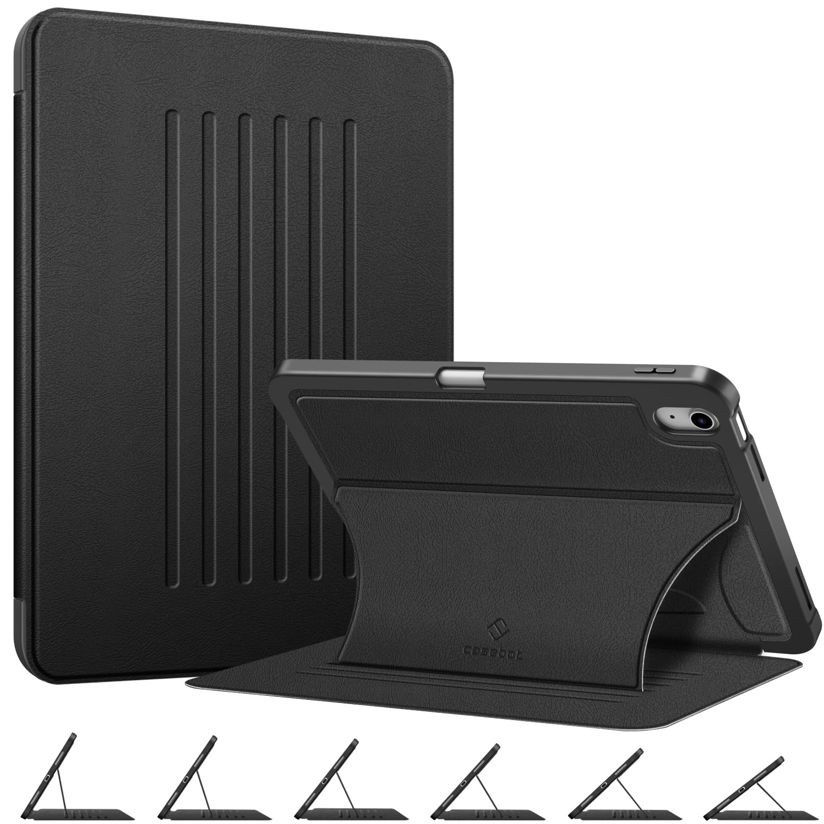 Fintie Magnetic Stand Case for iPad 10th Generation 10.9 Inch Tablet (2022 Release) - Multiple Angles Shockproof Rugged Soft TPU Cover with Pencil Holder, Auto Sleep/Wake, Black