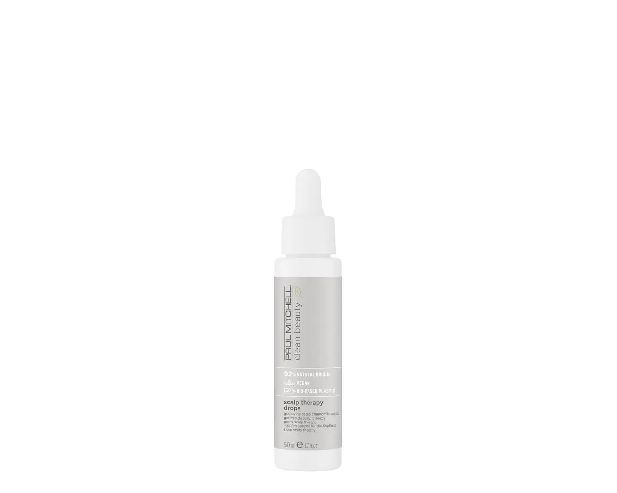 Paul Mitchell Clean Beauty Scalp Therapy Drops, Ultra-Lightweight Scalp Serum Soothes + Nourishes All Hair Types, Especially Dry, Oily + Sensitive Scalps, 1.7 fl. oz.