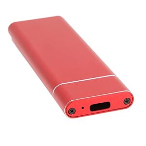 SSD Enclosure, NVME SSD Enclosure High Heat Dissipation High Speed Transfer Dual Protocol Plug and Play for 2230mm (Red)