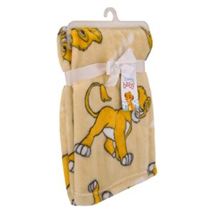 Disney Lion King Tan, Beige and White Simba Super Soft Baby Blanket