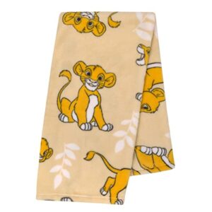 Disney Lion King Tan, Beige and White Simba Super Soft Baby Blanket