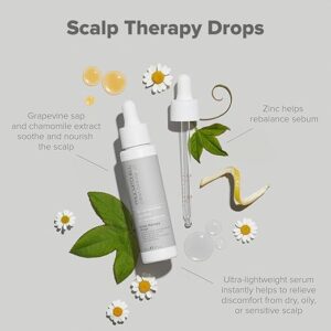 Paul Mitchell Clean Beauty Scalp Therapy Drops, Ultra-Lightweight Scalp Serum Soothes + Nourishes All Hair Types, Especially Dry, Oily + Sensitive Scalps, 1.7 fl. oz.