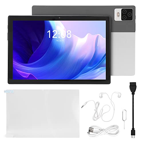 10.1in Tablet, Tablet Computer High Definition Screen 3200 X 1440 for Reading (Silver)