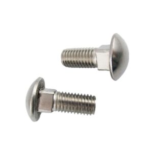 (5 pcs) 201 Stainless Steel Small Head Carriage Bolt, for Mechanical and Electrical and Other Metal Devices M6x60mm.