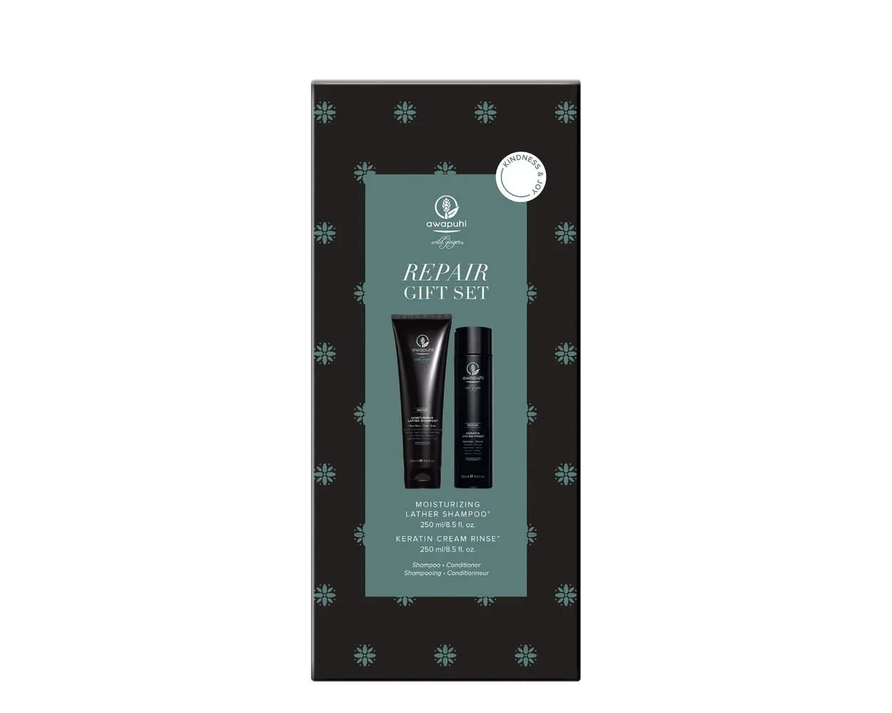 Awapuhi Wild Ginger by Paul Mitchell Repair Holiday Gift Set, Shampoo + Conditioner, For Dry, Damaged Hair