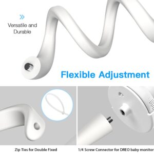 Aobelieve Flexible Twist Mount for Dreo Baby Monitor, White