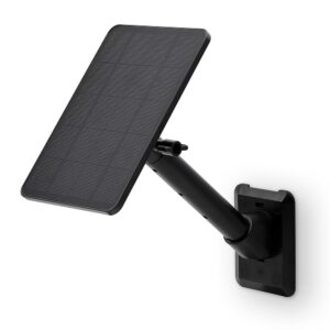 Holicfun Universal Solar Panel Wall Mount for Ring, Eufy, Arlo, Wyze, Reolink Solar Panels and More, Extended Mounting Arm, Multi-Angle Adjustable (Black)