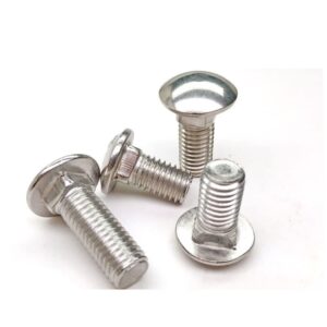 (5 pcs) 201 Stainless Steel Small Head Carriage Bolt, for Mechanical and Electrical and Other Metal Devices M6x60mm.