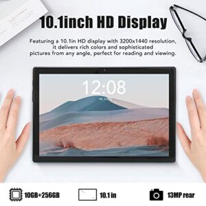 10.1in Tablet, Tablet Computer High Definition Screen 3200 X 1440 for Reading (Blue)