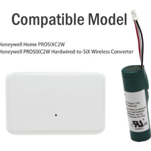 Gikysuiz 3.6V/2480mAh Replacement Battery 300-10342 for Honeywell PROSIXC2W Hardwired-to-SiX Wireless Converter