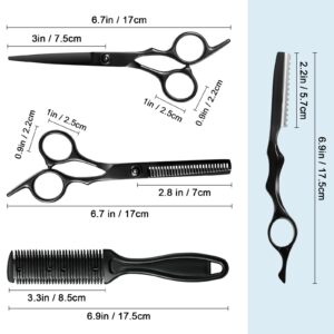 11Pcs Professional Hair Scissors Set,Stainless Steel Barber Supplies Including Straight Shears, Thinning Shears, and Hair Thinning Knife Multifunctional Salon Tools and Gifts for Friends and Family