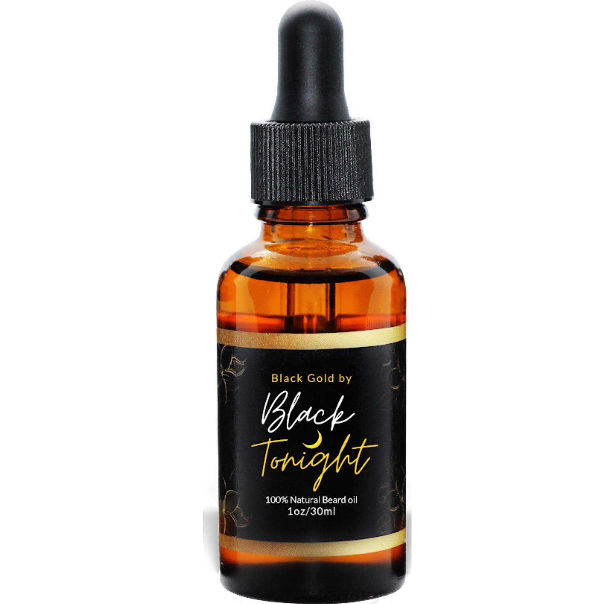 Black Tonight Premium Beard Oil – Organic Beard Growth Serum with Orange Citrus Scent – Luxury Beard & Hair Growth Serum that Softens, Conditions, Strengthens & Protects - 1oz