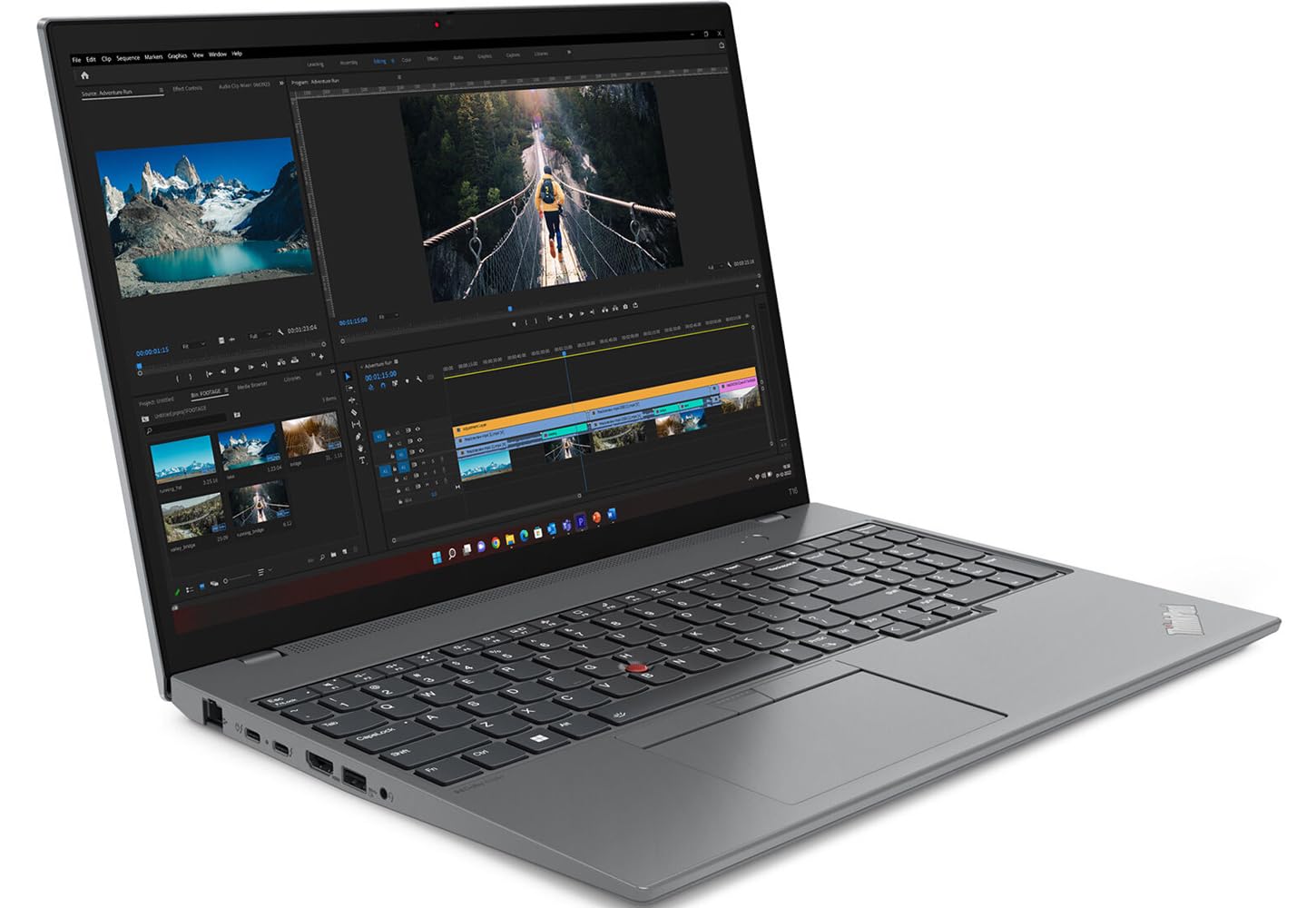 Lenovo T16 Gen 2 16.0" Business Laptop (Intel i7-1355U, 16GB RAM, 1TB PCIe SSD, Backlit KYB, Fingerprint Reader, 2 Thunderbolt 4, WiFi 6E, Win 10 Pro) with Dockztorm Hub