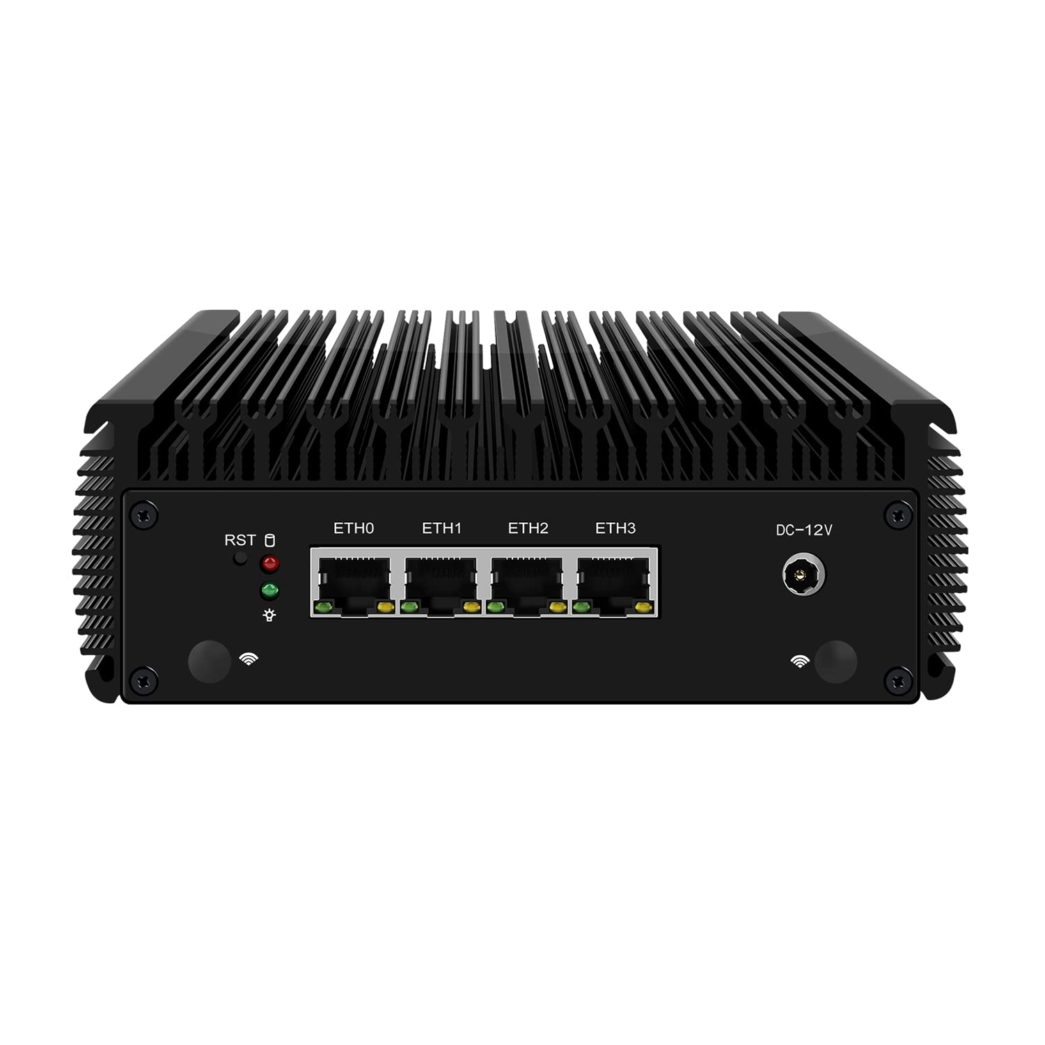 Micro Firewall Appliance, Mini PC, VPN, Router PC, Intel Celeron J4125, HUNSN RJ15, AES-NI, 4 x Intel 2.5GbE I226-V LAN, HDMI, DP, SIM Slot, Barebone, NO RAM, NO Storage, NO System