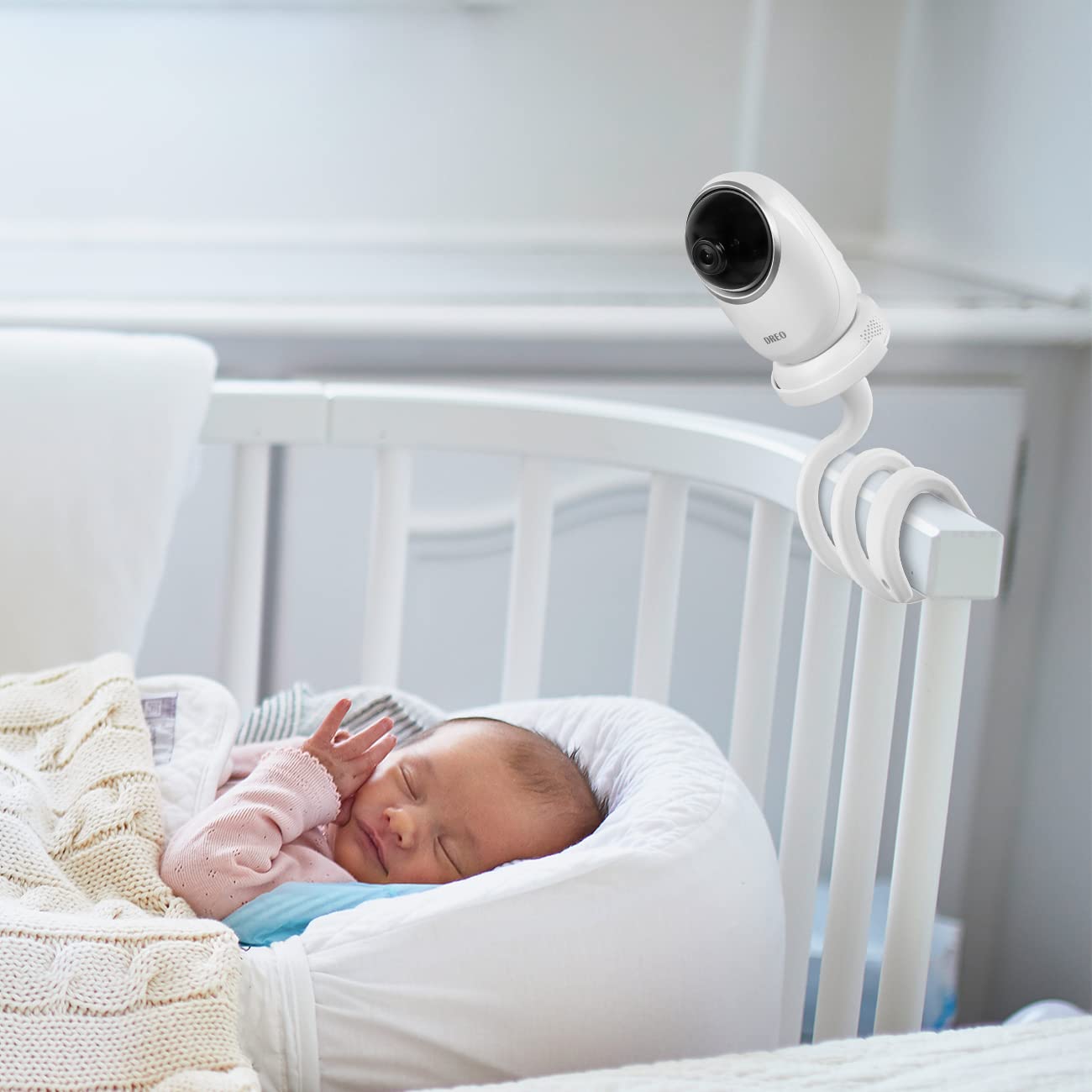 Aobelieve Flexible Twist Mount for Dreo Baby Monitor, White