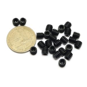 Pro Bamboo Kitchen 25pcs Internal Hex Allen Head Socket Set Screws 1/4"-20 x 1/4" Black with 1/8" Black Hex Wrench