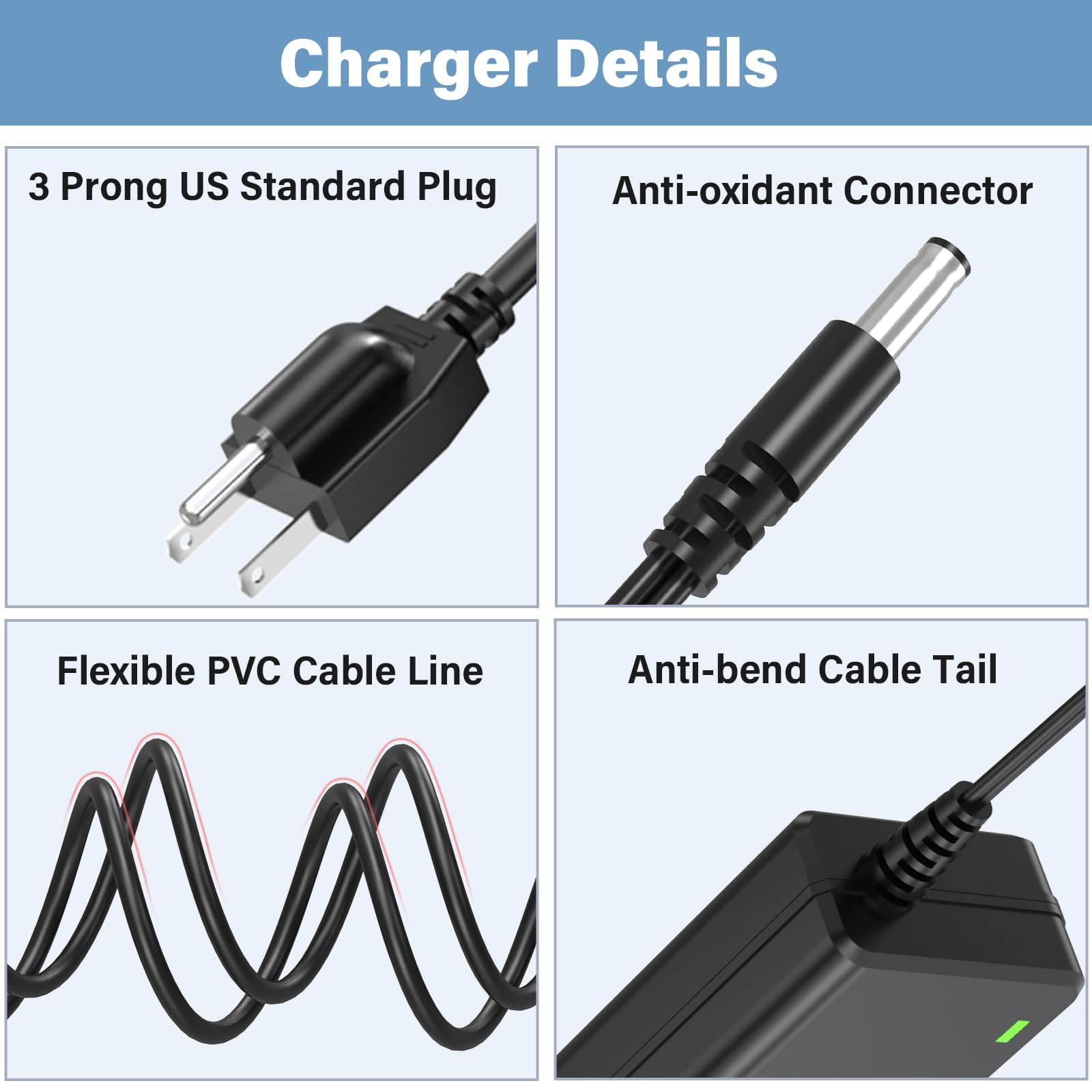 Fit for Peloton Exercise Bike Power Cord 12V 4.17A Ac Adapter with UL Compatible with Peloton ATS050TP121 PLTN-RB1VO Charger Power Supply Replacement