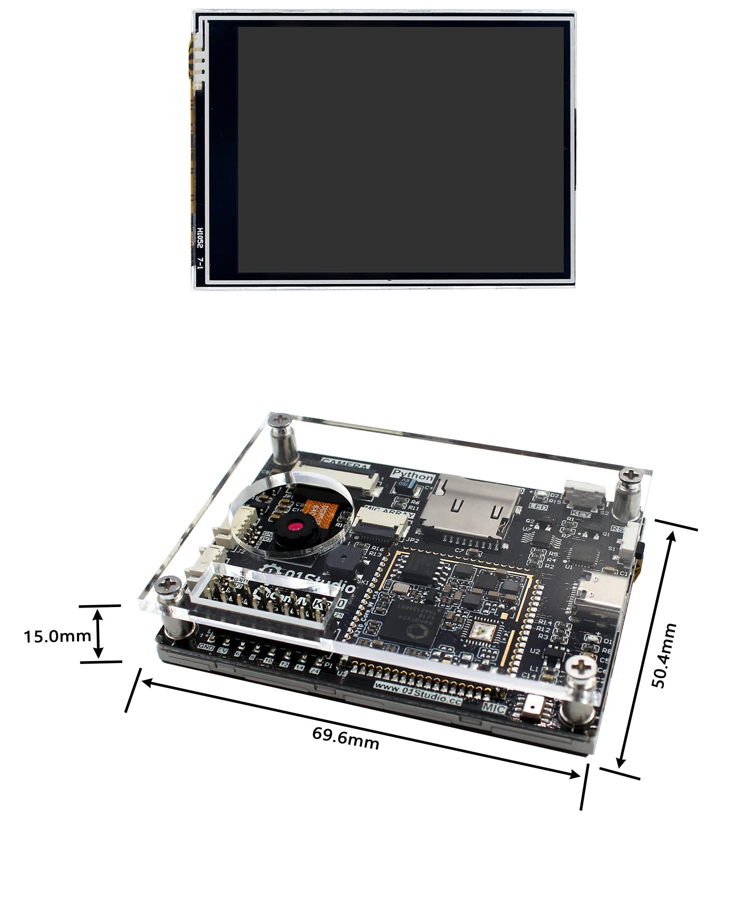 youyeetoo CanMV AI Development Kit, K210 RISC-V chip,Come with Camera/LCD/MIC, Rich Open Source Tuturials for Machine Vision, Audio Recognition