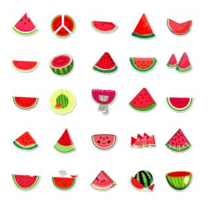 Watermelon Stickers, 50PCs Pack, Cute Fruits Aesthetic Stickers, Vinyl Waterproof Decals, Stickers for Laptop, Hydro Flask, Water Bottle, Bumper Car Planner Stickers, Stickers for Kids, Toddlers, Teens, Girls, Adults (Watermelon)