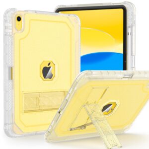 zonefoker case for ipad 10th generation 10.9 inch 2022 with pencil holder, ipad 10 gen 10.9 translucent slim cover with stand for kids girls