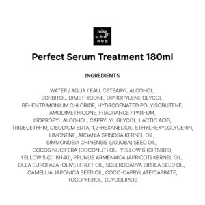 Mise En Scene Perfect Serum Treatment | Korean Hair Mask for Hair Coating Effect, Treatment at Home Care, Nutritient conditioner, 6.08 Fl. Oz.(180ml)