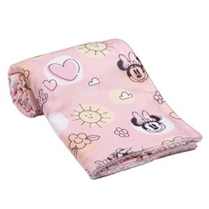 Lambs & Ivy Disney Baby Sweetheart Minnie Mouse Pink Soft Fleece Baby Blanket