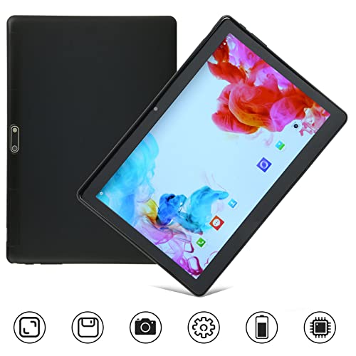 Tablet PC, Dual Cameras 1280x800 Resolution 100240V 10.1in Tablet RAM 4GB ROM 64GB for Android9.0 for Work (US Plug)