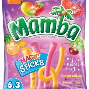 Fruit Chews, Magic Sticks and Fruit Strips, 6.3 Ounce (Pack of 4) - with Make Your Day Bag Clip