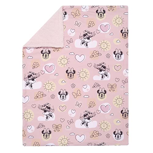 Lambs & Ivy Disney Baby Sweetheart Minnie Mouse Pink Soft Fleece Baby Blanket