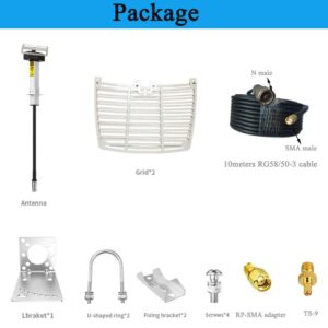 Long Range Outdoor Directional WiFi Antennas for WiFi Repeater System Support WiFi Router/Camera/Wireless Hotspot Extend WI-FI Range