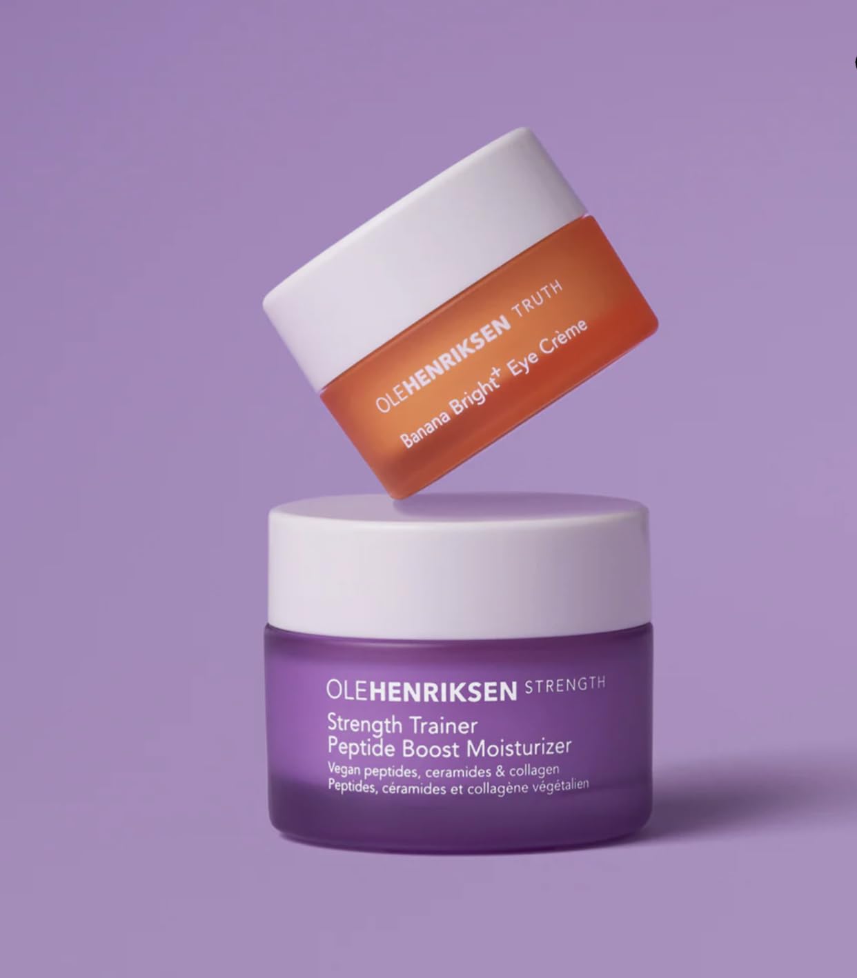 Olehenriksen Hunt for Hydration Mini Moisturizer & Eye Cream Duo Holiday Gift Set:: Banana Bright+ Eye Crème and Strength Trainer Peptide Boost Moisturizer