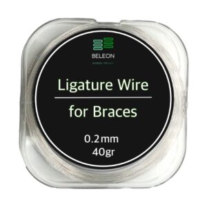 BELEON Braces Wire Orthodontic Dental Ligature Wire for Braces for Home Use Stainless Steel 40g 0.2 mm