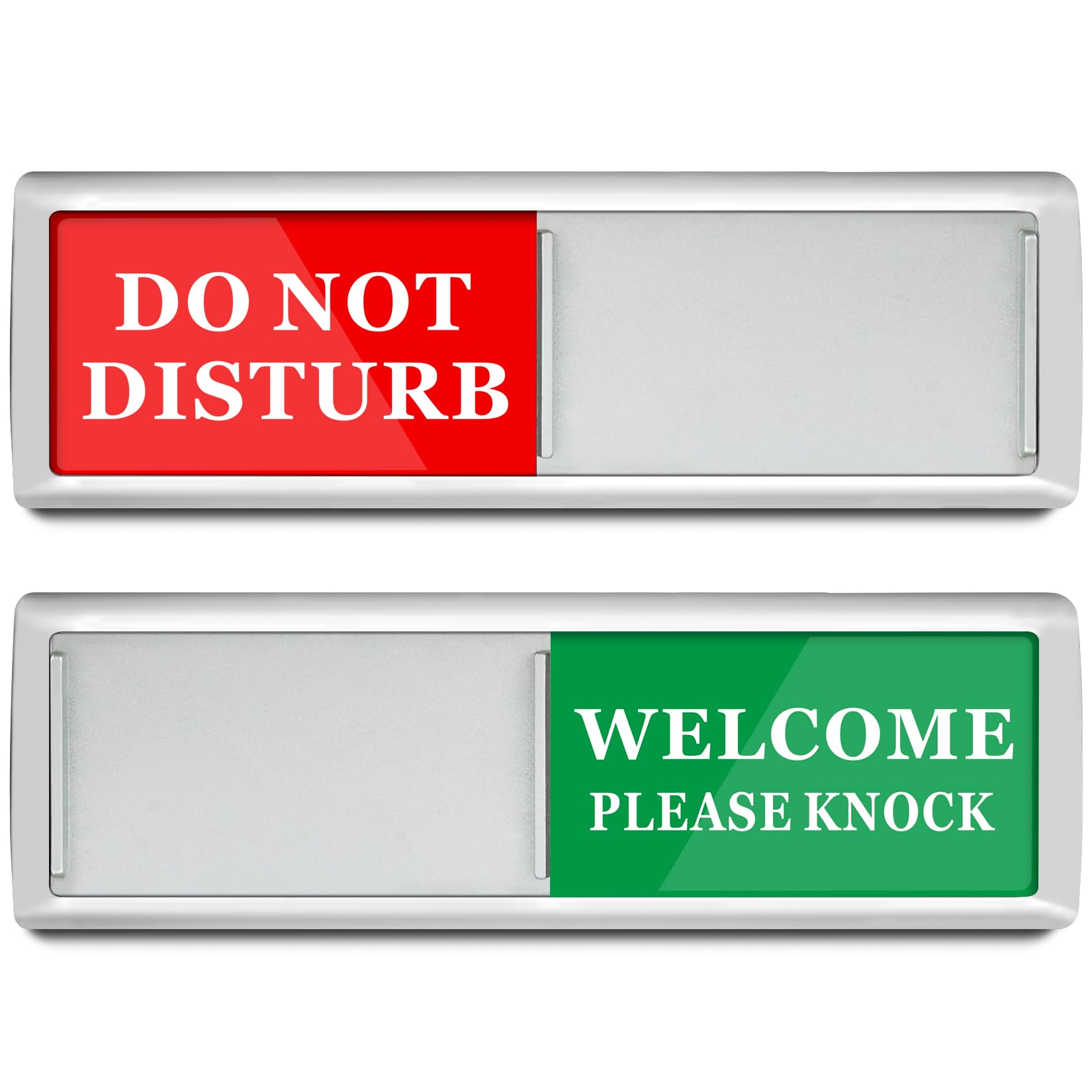 Do Not Disturb Door Hanger Sign - Meeting in Progress Door Sign Sukh Green and Red Ideal for Therapy, Sleeping, Session in Progress,Spa Treatment, 6.88 X 1.96 inches Door Sign 1 Pack