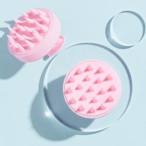 Gimme Beauty - Scalp Massage Brush - Clarifying Scalp Scrubber & Hair Shampoo Brush - Use In the Shower to Exfoliate, Loosen Debris & Help Promote Hair Growth - Pink (1 Count)