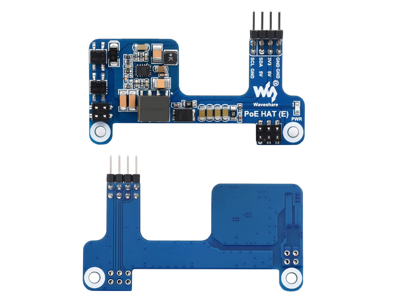 Power Over Ethernet POE HAT for Raspberry Pi 4B/3B+, IEEE 802.3af-Compliant, Mini POE HAT Support Connecting Cooling Fan, Compatible with The Raspberry Pi Official Case