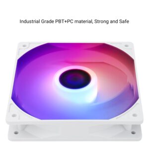 Thermalright TL-C12CW-S X3 CPU Fan 120mm White ARGB Case Cooler, 4pin PWM Silent Computer Cooling Fan with S-FDB Bearing Included, up to 1550RPM（3 Quantities）